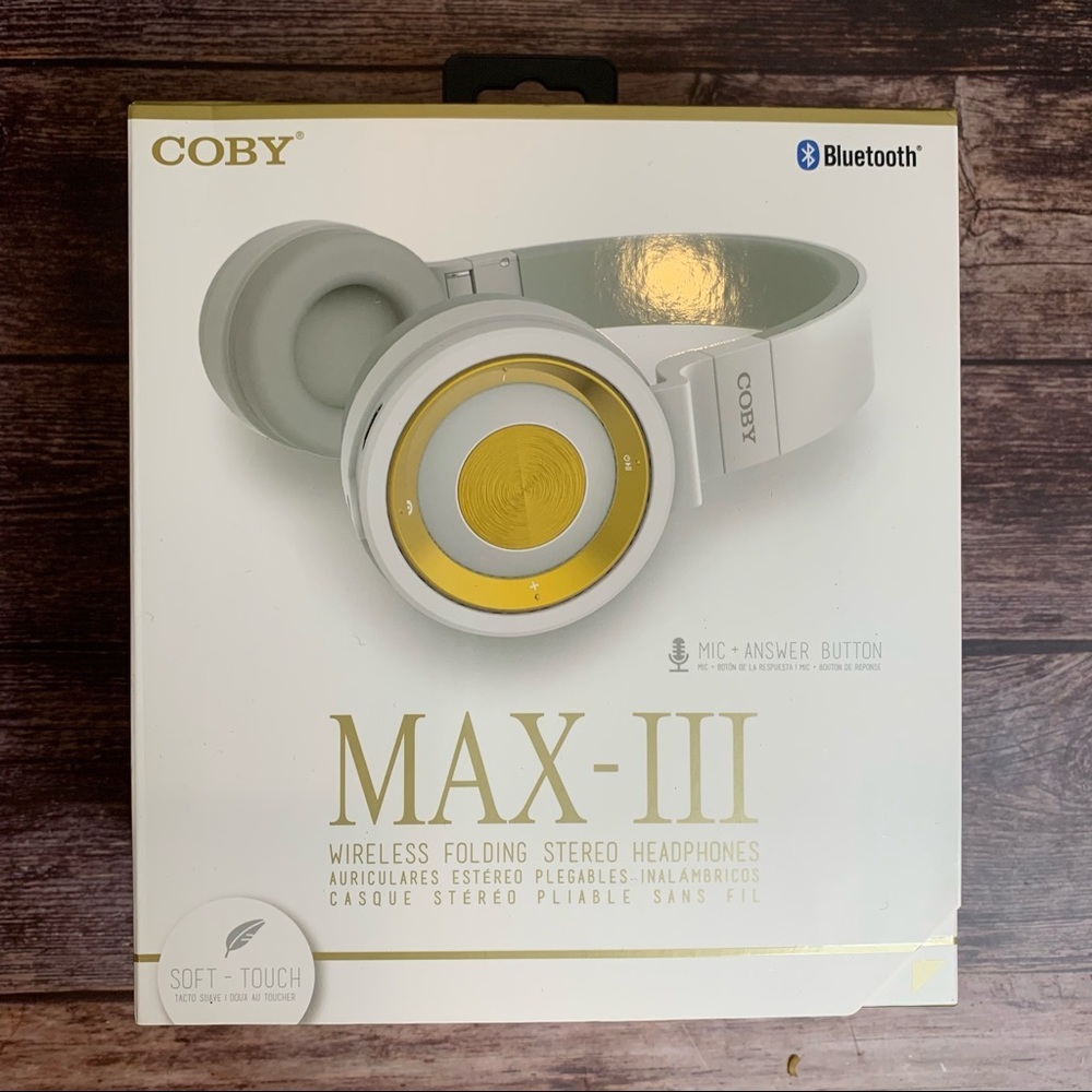 Coby ~ Max-III Wireless Folding Stereo Headphones